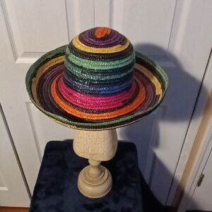 Multicolor Striped Women's Hat